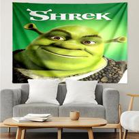 Shrek Print Tapestry, Backdrop, Easy Setup, Ideal for Bedroom, Office & Living Room, with Aesthetic Wall Hanging Decor. 130cmx150cm