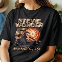 Stevie Wonder Tee | 50th Anniversary Tour Unisex T-Shirt S beige