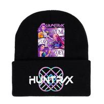 Kpop Demon Hunters Sajaboys Printed Warm Knitted Hat purple