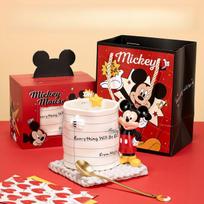 Disney Mickey Mouse Ceramic Mug/water Bottle Ornament, Creative, Cute, Portable, Exquisite, Durable, A Birthday Gift and Holiday Gift. 350 ml red