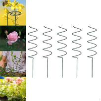 Laipiojančių augalų atramos Sodo grotelių priedai Daugkartinio naudojimo Lengvai montuojami įrankiai Pomidorų suktukai Spiral 5pcs black