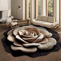 3D Vizualinis Gėlių Rašto Kilimas Gėlių Grindų Kilimėlis Sugeriantis Grindų Kilimas Neslystantis Miegamojo Įėjimo Virtuvės 40 * 40cm