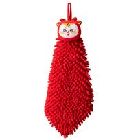 Red Hands Towel Red Wipe Cloth Chenille Cleaning Cloths Absorbent Eco-Friendly Chenille Material Home Bathroom Accessory 7 red