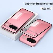 Google Pixel 10 Pro XL Metal Frame Magnetic Snap Phone Case Pixel 9 Pro XL rožinės rožinės spalvos