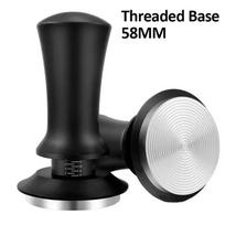 51/53/58Mm Coffee Tamper Stainless Steel Coffee Powder Constant Press Hammer With Scale Thread Base Espresso Accessories pilka spalva
