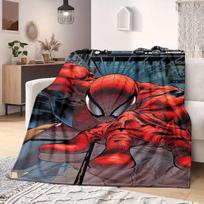 Marvel animacinio stiliaus spaudinio flanelinis pledas kelionėms, iškyloms, miegamiesiems, sofoms, lovoms, kėdėms, namų dekoravimui, visų sezonų, įvairių dydžių 75x90cm black