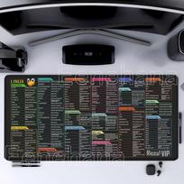 Linux Commands Line Mouse Pad Large office Mousepad Shortcuts Red Hat Ubuntu OpenSUSE Arch Debian Unix Programmer XXL Desk Mat LockEdge 300x800x2mm gray