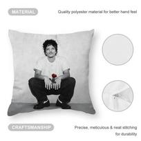 Singer Bruno Mars Album The Romantic Cushion Cover Comfortable Reversible Pillow Cover Ideal For Car Sofa Bedroom & Beyond Peach skin 18*18(CM)-1Pcs gray