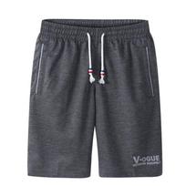 Gym Workout Men Breathable Five Point Athletic Shorts 6XL skalūno pilka spalva
