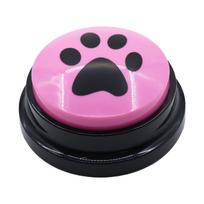 Sticker-Included Dog Communication Button 30 Second Record Multiple Colors Talking Programmable Recordable Pet Training Buzzer (Scarlet,8.8cm) skaisčiai raudona su oranžiniu atspalviu