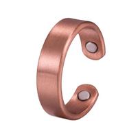 Gryno vario žiedai Magnetiniai Sveikatos Energijos Pirštų Atviras Manžetinis Reguliuojamas Žiedas Moterims Vyrams Vestuviniai Žiedai 6mm Pločio Minimalistiniai Papuošalai resizable brown