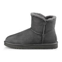 UGG Mini Bailey Button Bling Mid Tops Fleece Lined Gray Women's 1016554-GREY 40 black