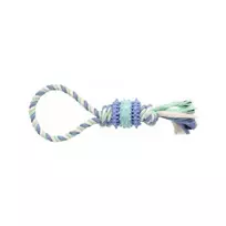 Žaislas šunims | GimDog Cotton Dent Plus virvė su TPR, 30 cm