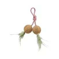 Žaislas katėms | Trixie žaislas katėms – 2 kamuoliukai ant virvės su katžole, 4,5 cm