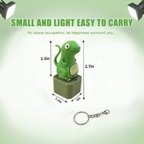 Rechargeable FrogLizard Keyboard Fidget Clicker Keychain Button Toy with Light  Sound for Anxiety Stress Relief Toy white