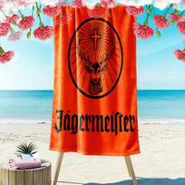 Jägermeister Splash: Ryškus drąsus paplūdimio rankšluostis Paplūdimio rankšluostis atostogų nuotraukoms Lauko stovyklavimui greitai džiūstantis maudymosi rankšluostis prie jūros Lauko baseino rankšluostis 80cmx160cm(31x63inch)
