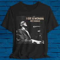 RAY, Got a Woman! 60s, Piano, Stevie Wonder, marvin gaye, Black History, aretha, queen of soul, songs in the key of life, legend, jazz T-shirt 150 black