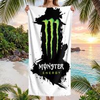 Monster Energy Fashion Beach Towel Portable Soft Quick Dry Towel For Swimming Camping Holiday Use 70cmx140cm(27x55inch) black
