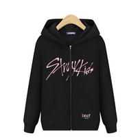 Stray Kids Do It albumo prekių Užtraukiama su gobtuvu Unisex Laisvalaikio Ilgomis rankovėmis su grafiniu spaudiniu Džemperis Streetwear Gerbėjų kolekcija Viršutinis drabužis(Sustorinta versija) S black