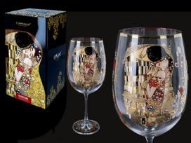 Carmani, wine glass - G. Klimt, The Kiss
