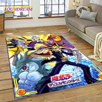 Yu-Gi-Oh Anime MONSTRO KORTELĖ Animacinis 3D Kilimas Svetainės Miegamojo Namų Dekoras, Neslystanti Grindų Kilimėlis Sofos Papuošalas Dovana 40cm x 60cm black