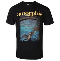 Amorphis Borderland Album Swan River Landscape Graphic Print T Shirt, Vintage Painting Style Cover Art Tee XL gray