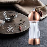Salt and Pepper Grinder Acrylic Refillable Kitchen Gadgets Manual Mills Silver Rose Golden gray
