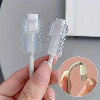5pcs Data Cable Protector Sleeves Anti-Breakage Cord Saver Mobile Phone Accessory Flexible Cord Management skaidri
