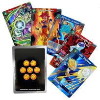 50Pcs  Anime Cards English Saiya Goku Vegeta Shining Card Board Game Toys For Kids Adult Gift blue
