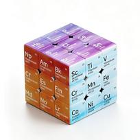 Chemistry Periodic Table 3X3X3 Speed Cube Stickerless Educational Toys For Kids Adults Iq Logic Training Brain Teaser Puzzles pink