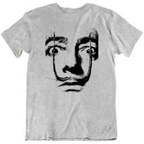Salvador Dali, Crazy Genius Painter, Sculptor Character Fan T Shirt Tee Gift New 4XL gray
