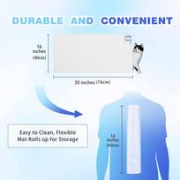 Pet Shock Mat Indoor Safe Shock Training Pads for Dogs and Cats Electric Repellent Mat Keeps Pets Off Sofa Counter Pet Supplies 30x16 inches white