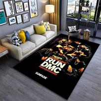 RUN DMC Hip Hop Style Carpet suitable as a non-slip mat for the living room or bedroom sofa 40x60cm( 15x23in ) gray