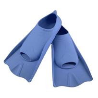 Silicone Swimming Fins Adults Kids Training Snorkeling Freestyle Diving Short Blade Adjustable Fit XXXS US 24-26 gray