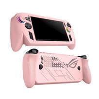 2026 Silicone Handheld Game Console Case Soft Shockproof Protective Cover Ergonomic Anti Slip Host Shell for ROG Xbox ally X rožinė