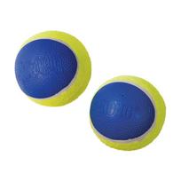 KONG Ultra SqueakAir Ball L (8cm) 2vnt - sustiprintas teniso kamuoliukas šunims, mėtymo žaislas su cypliuku