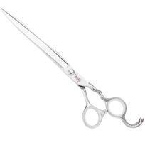 Yento Cobra Straight Scissor - profesionalios tiesios žirklės, rankomis kaltos su kobalto priedu, dekoratyvi rankena