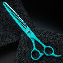Jargem Grooming Cyan Chunkers - vienpusės retinimo žirklės su turkio spalvos danga, 24 dantys