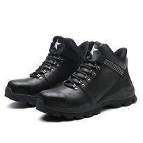 Men Leather Work Safety Shoes Working Sneakers Male Indestructible Work Shoes Men Boots Lightweight Men Shoes Safety Boots Brown 46 juoda
