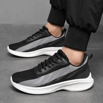 Fashion Gray Running Shoes Shock Absorption Big 47 Men's Sports Shoes Fashion Casual Sneakers Summer Breathable Tenis Masculino Non-Slip 45