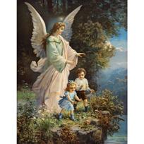 Vintažinis sargas angelas drobės spaudos galerijos dekoravimas angelas mama ir vaikai svetainė namai drobės tapyba sienų menas 21cm×30cm NoFrame gray
