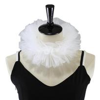 Vintage Clown Choker Ruffled Mesh False Collar Victorian Styles Neck Ruff for Masquerades Parties and Themed Costume balta