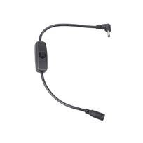 Female to Male 3.5mmx1.35mm Power Splitter Cable with Switches Splitter for LED Lighting Systems DVR Devices Accessories 1 gray