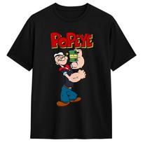 Harajuku marškinėliai vasarai Popeye jūreivis Hipsteriški marškinėliai 100% medvilnės marškinėliai vyrams Estetiški trumpomis rankovėmis viršutiniai drabužiai XL red