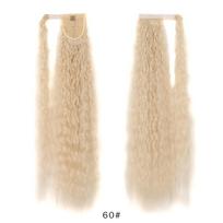 Jeedou Ponytails Extension 34inch Extra Long Bohemia Style Kinky Curly Synthetic Ponytail Hair Afro Fluffy Hairpiece Daily Use beige