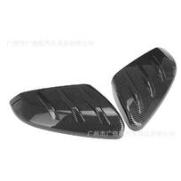 2pcs For Honda Civic 10th 2016-2020 Carbon Fiber Pattern Rear View Side Mirror Cover Cap Wing Trim Shell Sporty Modification Par black