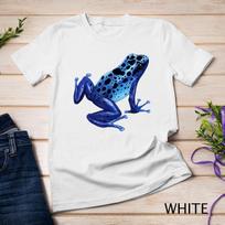 Blue Poison Dart Frog Tee Colorful Design Nature Lover Unisex T-Shirt Mens Womens Tees Top L white