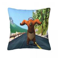 Pillow Case Grizzly And Lemmings Soft Pillow Cover Funny Cushion Cover Printed Pillowcases For Living Room Chair Linen 50*50(CM)-1Pcs white