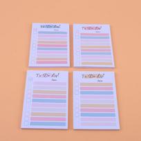 Four-Color Reusable Sticky Note Pad: Tearable, Stickable, for Plans & Lists, Small Notebook. 50 Sheets
