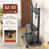 Adjustable Mobile TV Stand with Wheels for 55-85 Inch TVs black